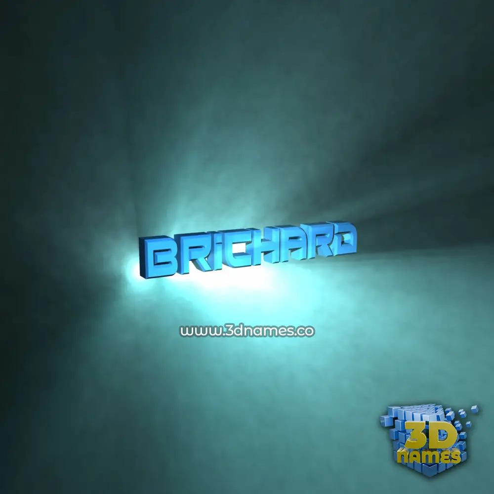 brichard in Light Shine style - 3D name wallpaper
