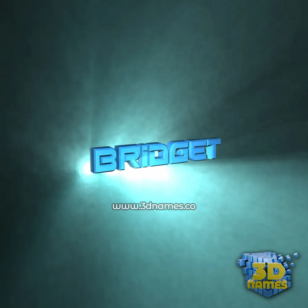 bridget in Light Shine style - 3D name wallpaper