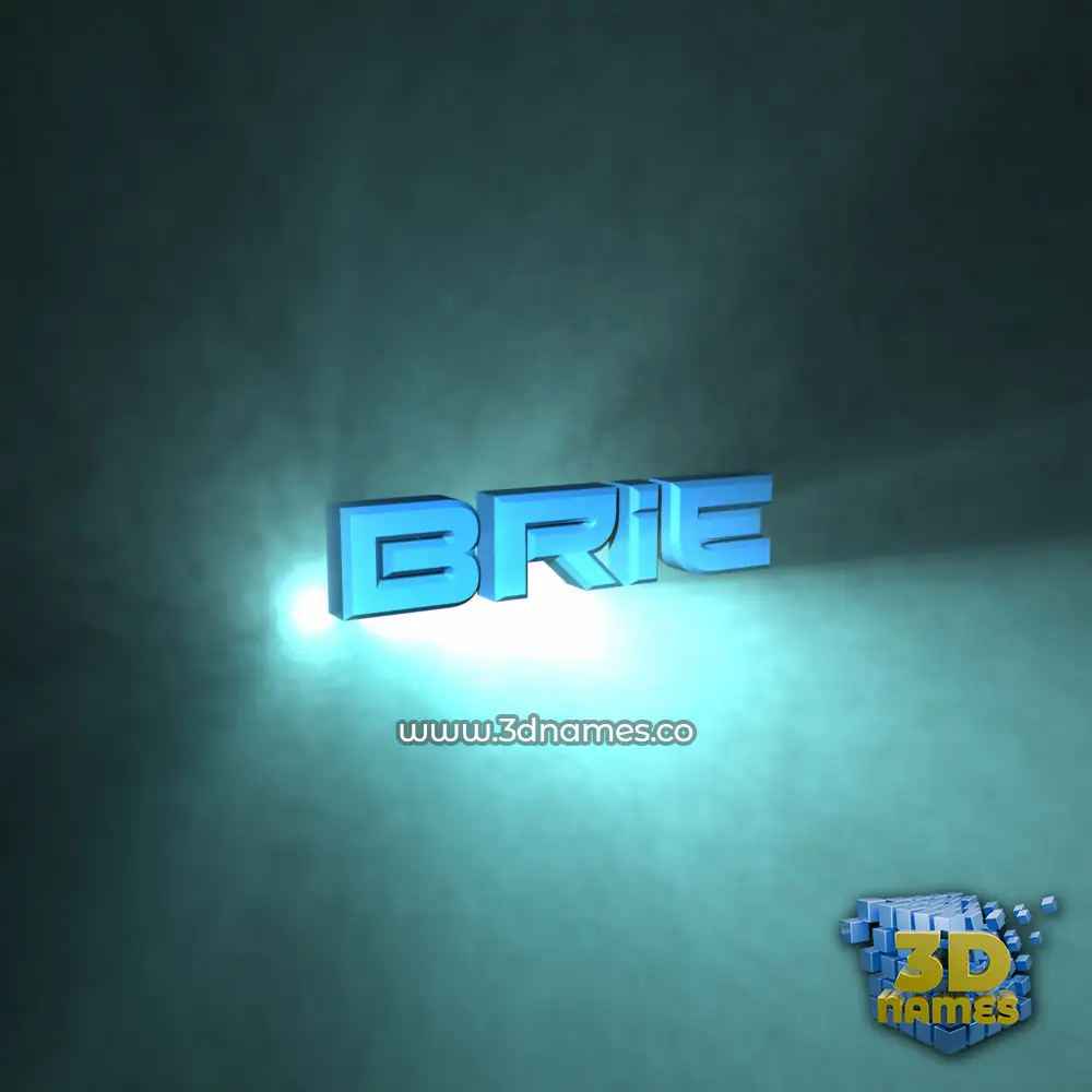 brie in Light Shine style - 3D name wallpaper