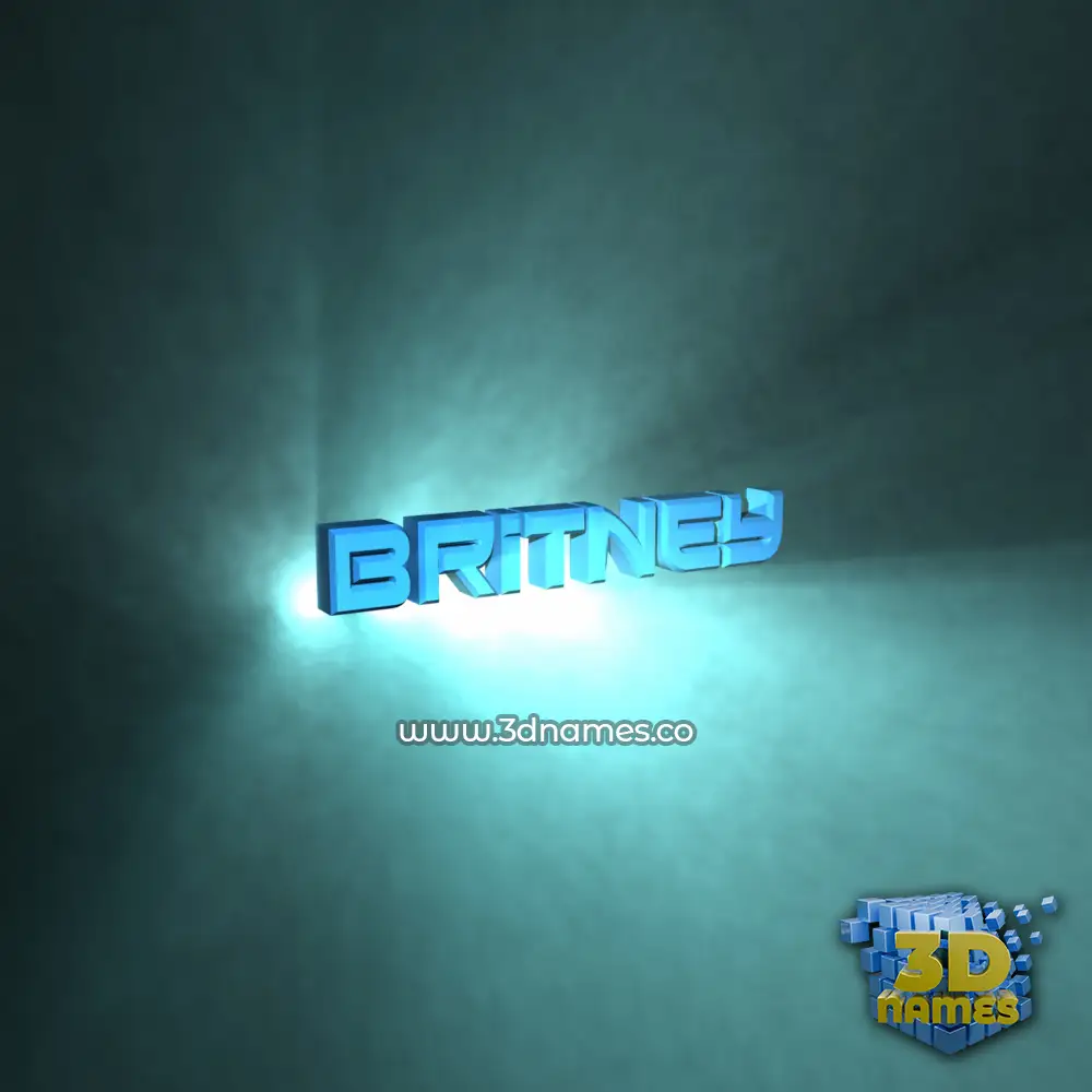 britney in Light Shine style - 3D name wallpaper