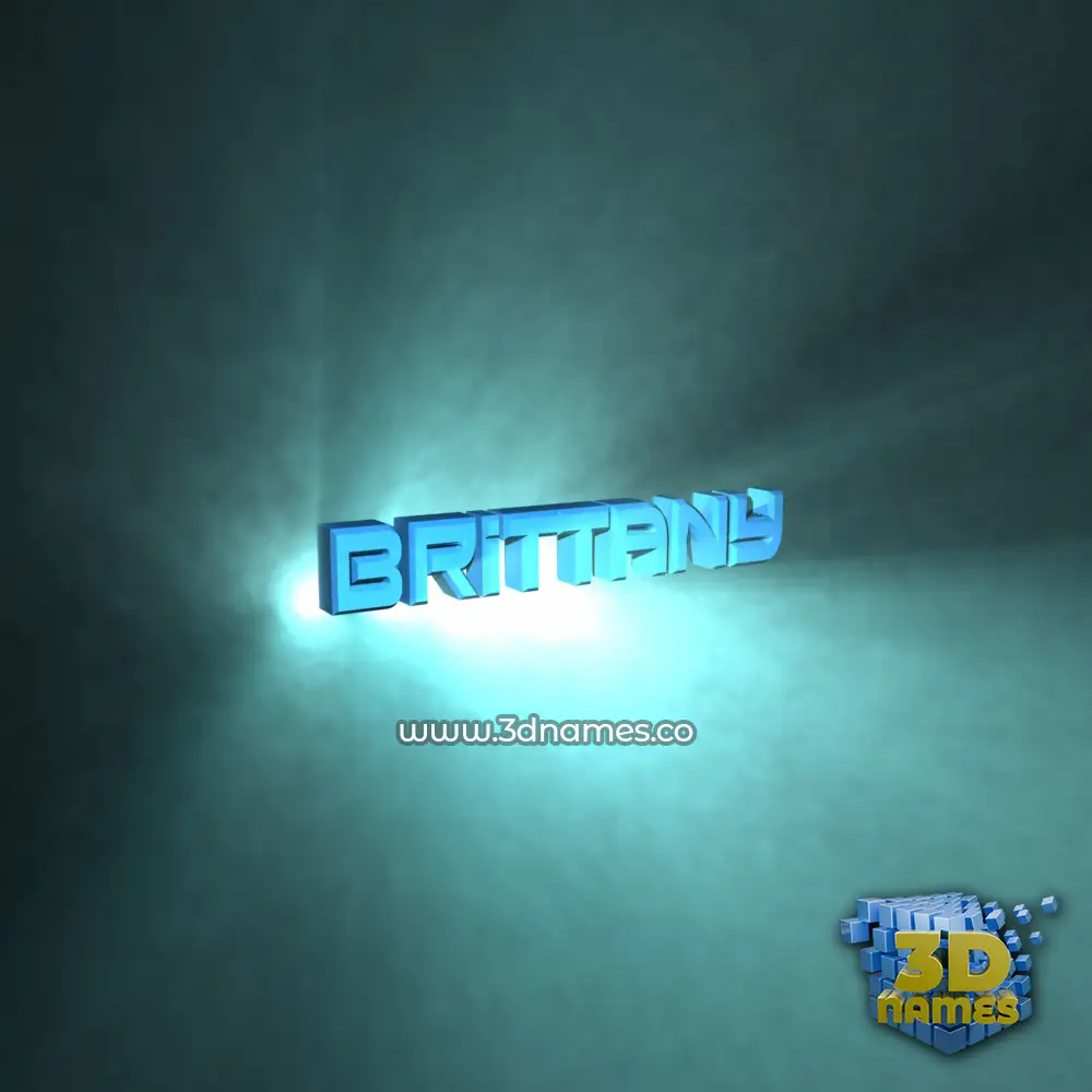 brittany in Light Shine style - 3D name wallpaper