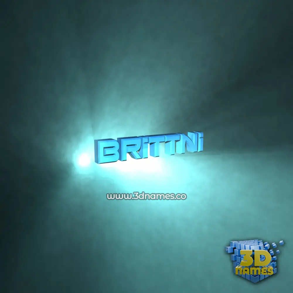 brittni in Light Shine style - 3D name wallpaper