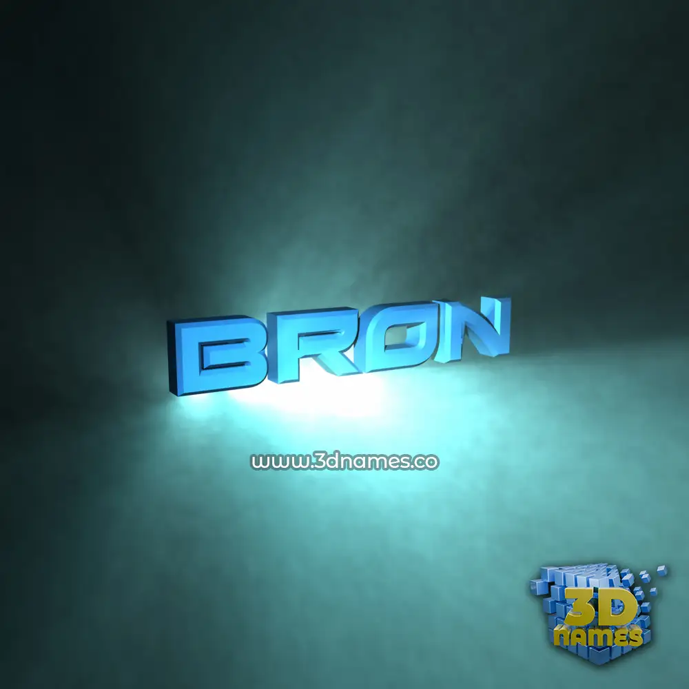bron in Light Shine style - 3D name wallpaper