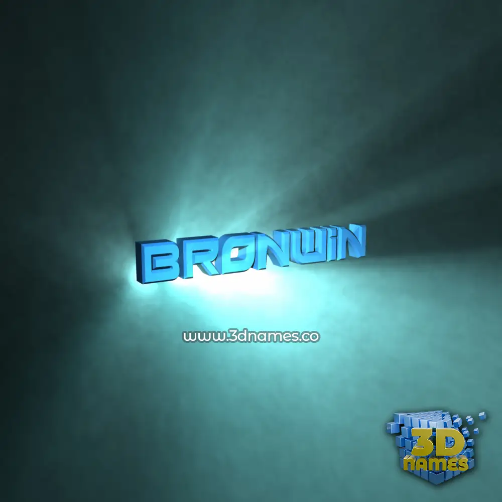 bronwin in Light Shine style - 3D name wallpaper