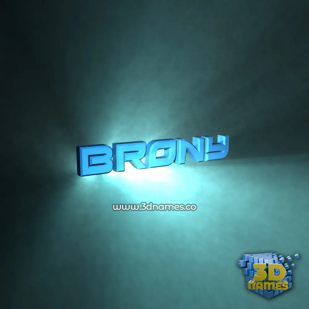 brony in Light Shine style - 3D name wallpaper