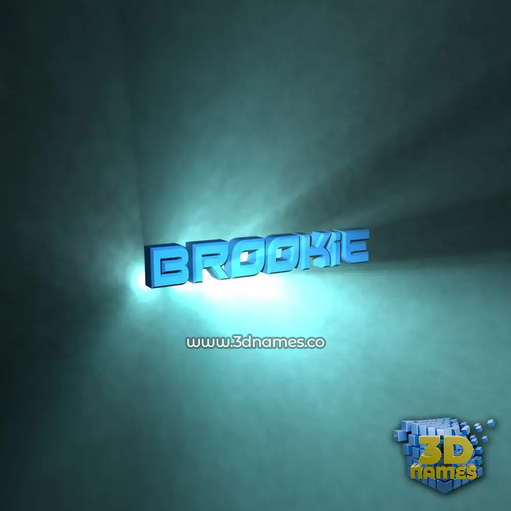 brookie in Light Shine style - 3D name wallpaper