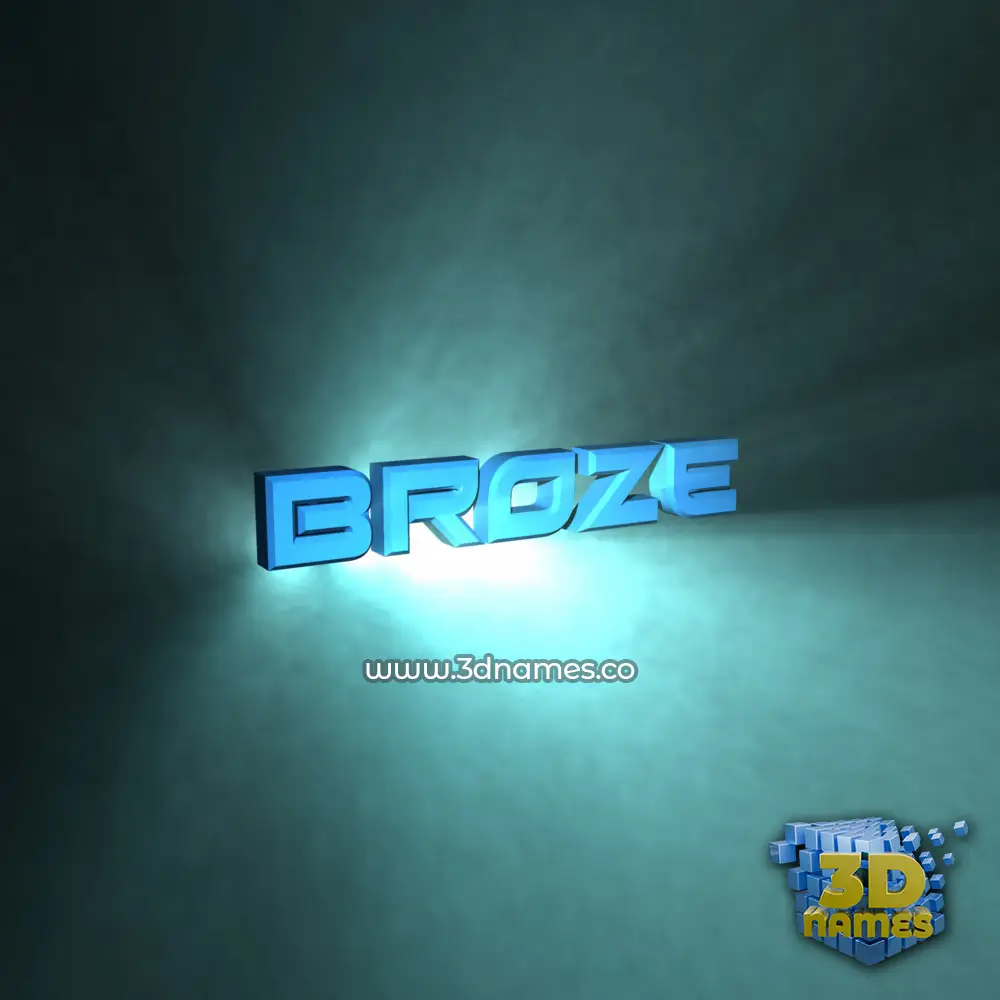 broze in Light Shine style - 3D name wallpaper