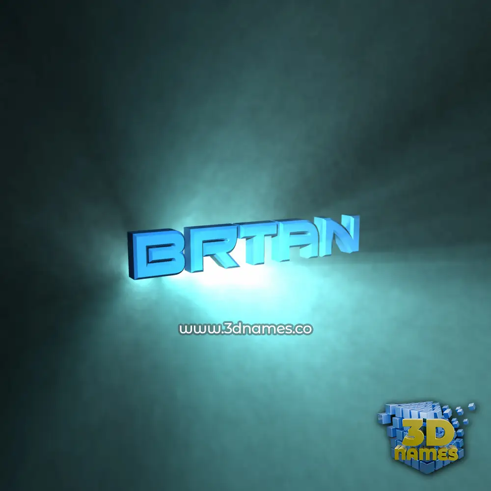 brtan in Light Shine style - 3D name wallpaper