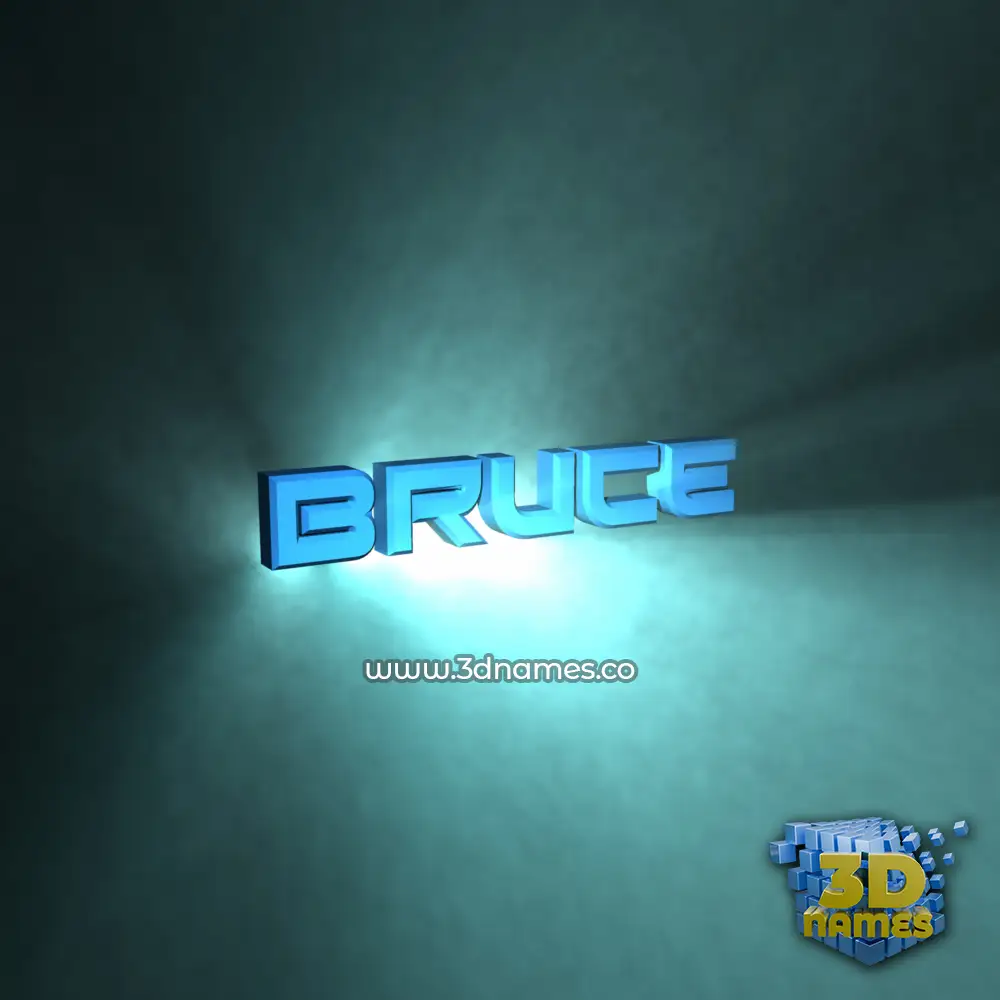 bruce in Light Shine style - 3D name wallpaper