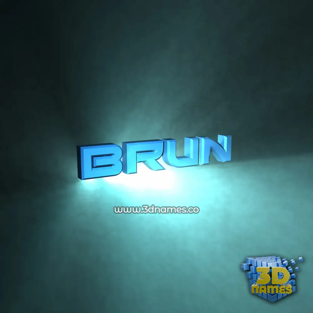 brun in Light Shine style - 3D name wallpaper