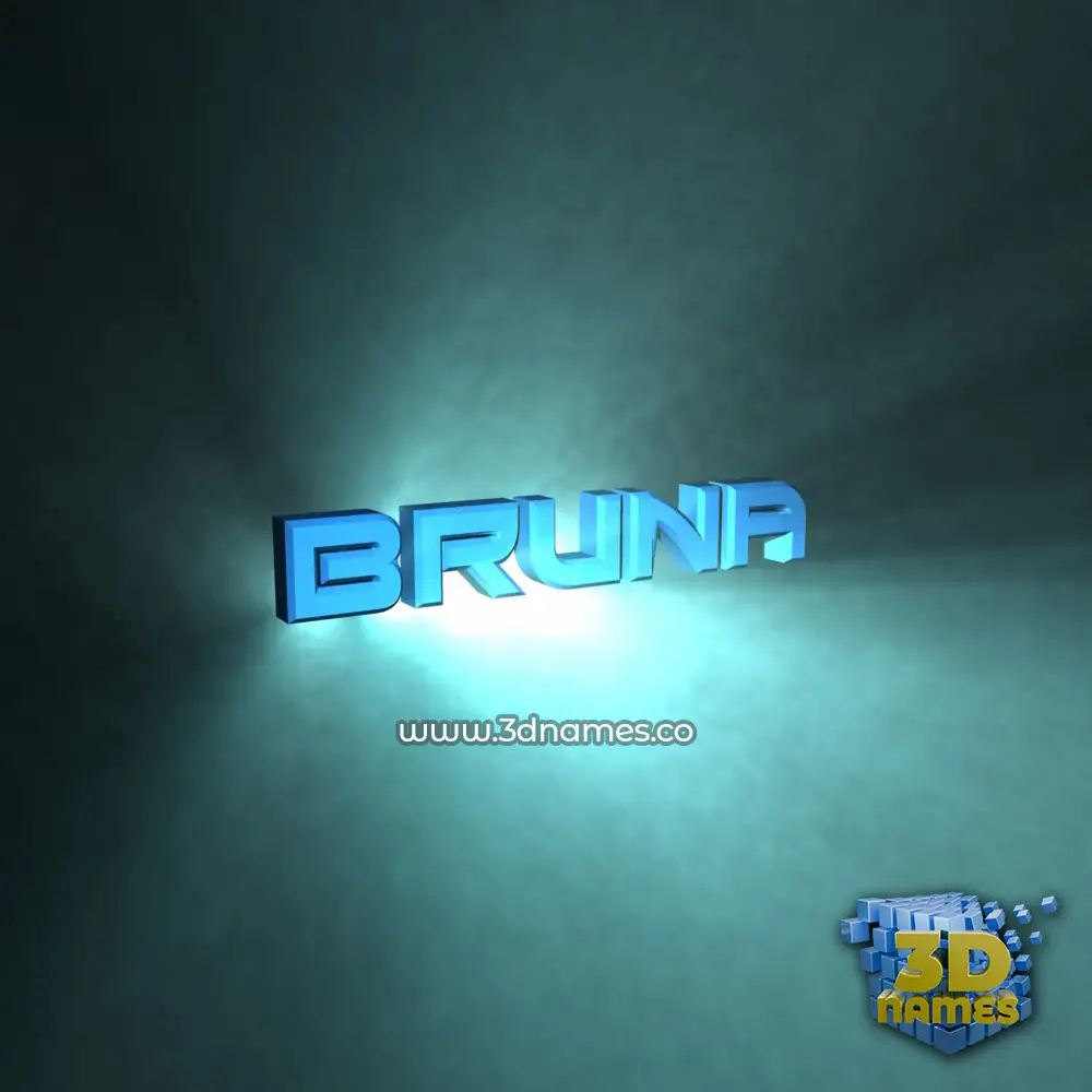 bruna in Light Shine style - 3D name wallpaper