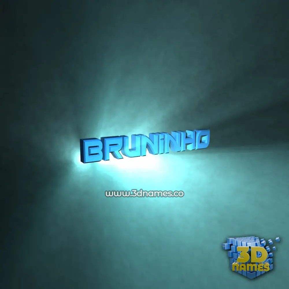 bruninho in Light Shine style - 3D name wallpaper