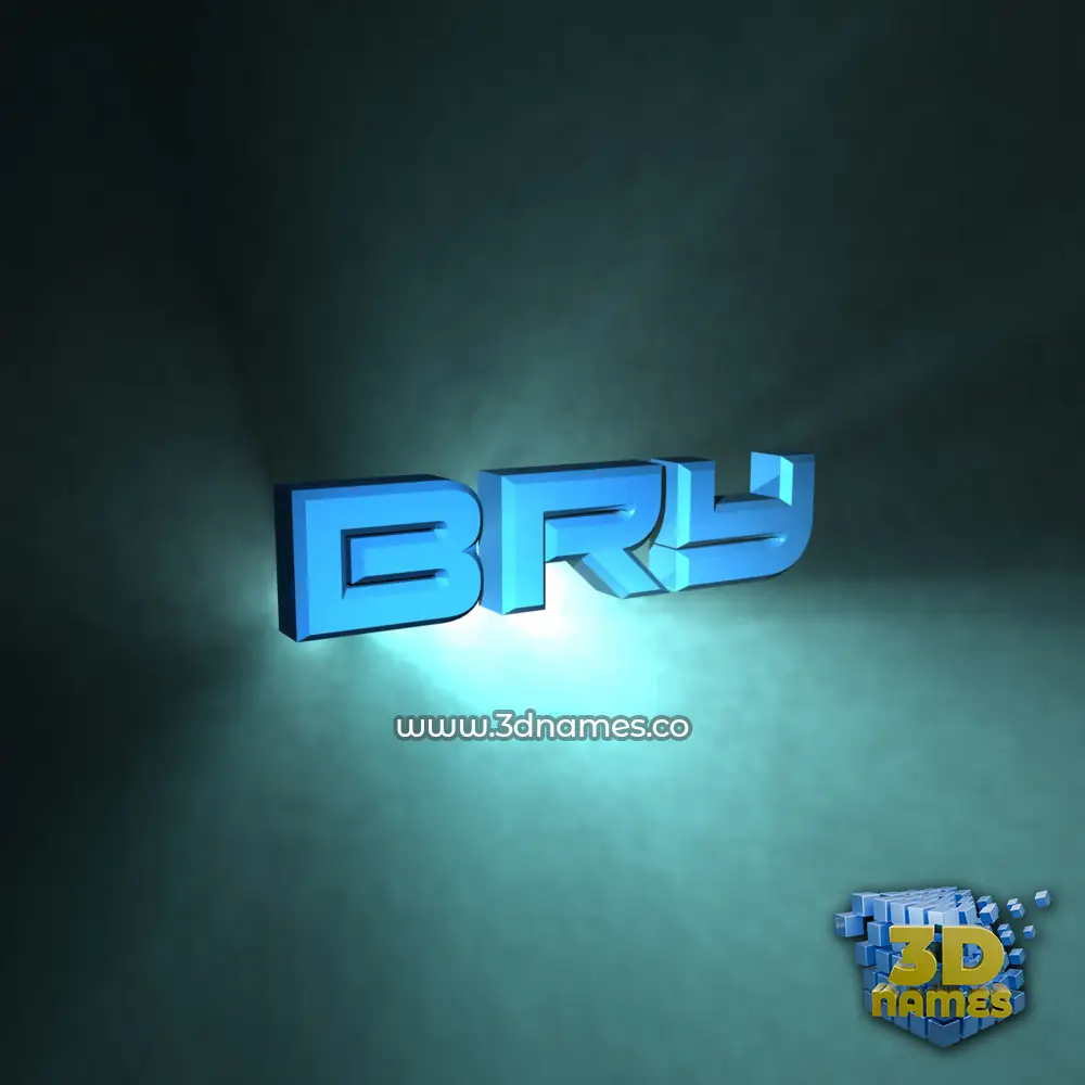 bry in Light Shine style - 3D name wallpaper