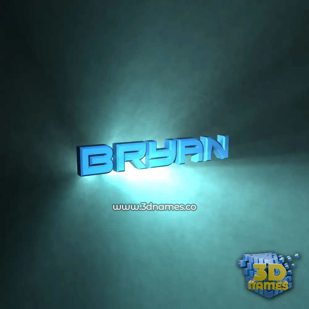 bryan in Light Shine style - 3D name wallpaper