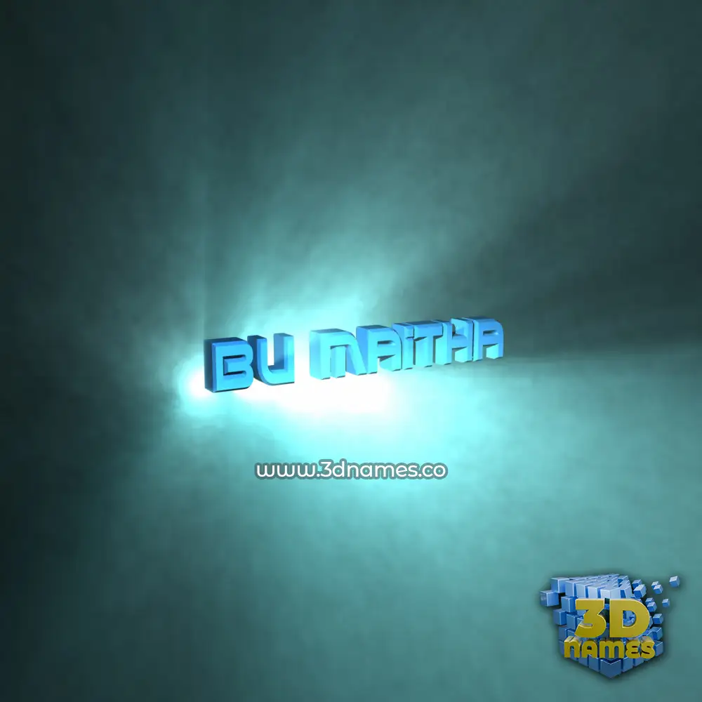 bu maitha in Light Shine style - 3D name wallpaper