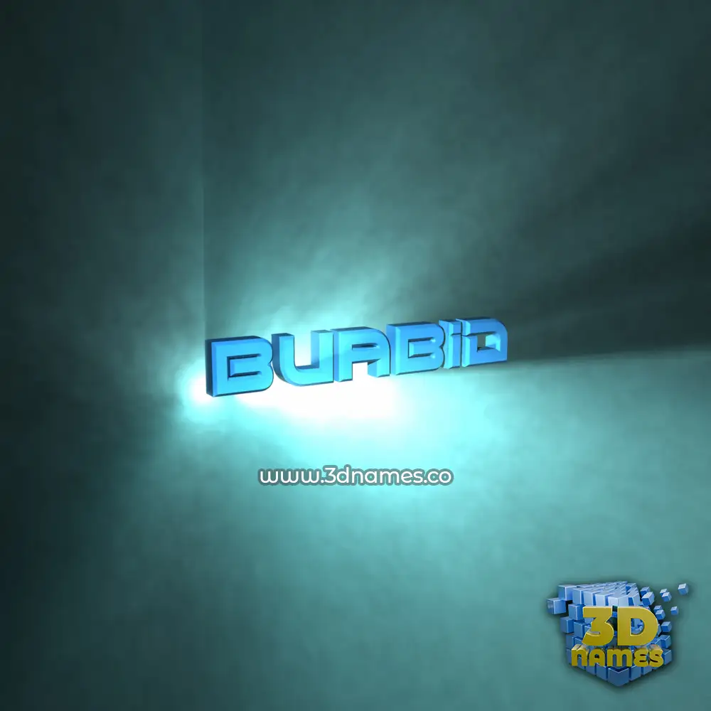 buabid in Light Shine style - 3D name wallpaper