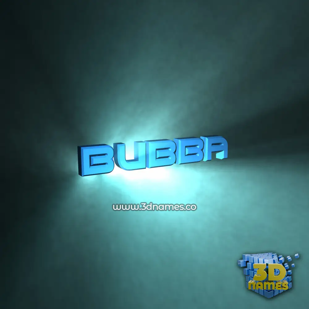 bubba in Light Shine style - 3D name wallpaper