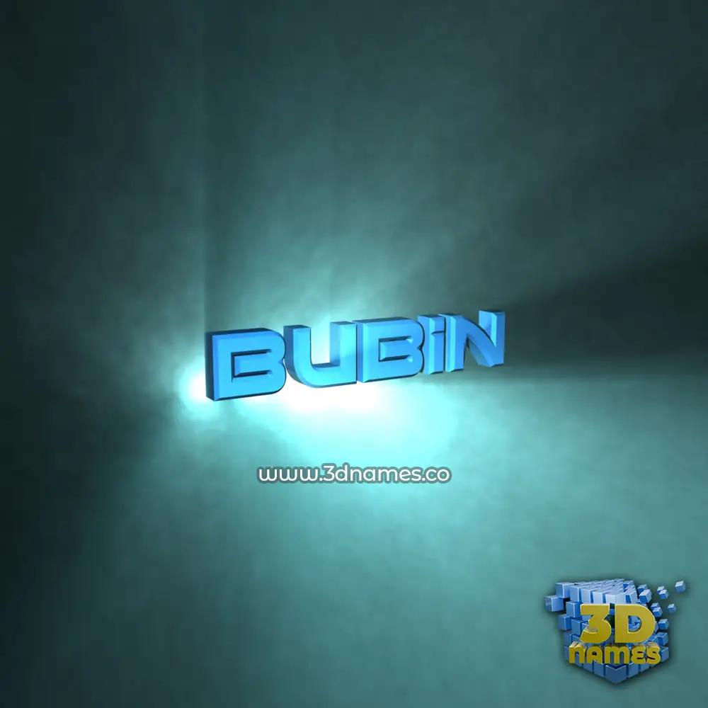 bubin in Light Shine style - 3D name wallpaper