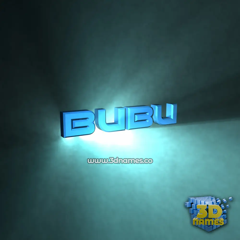 bubu in Light Shine style - 3D name wallpaper