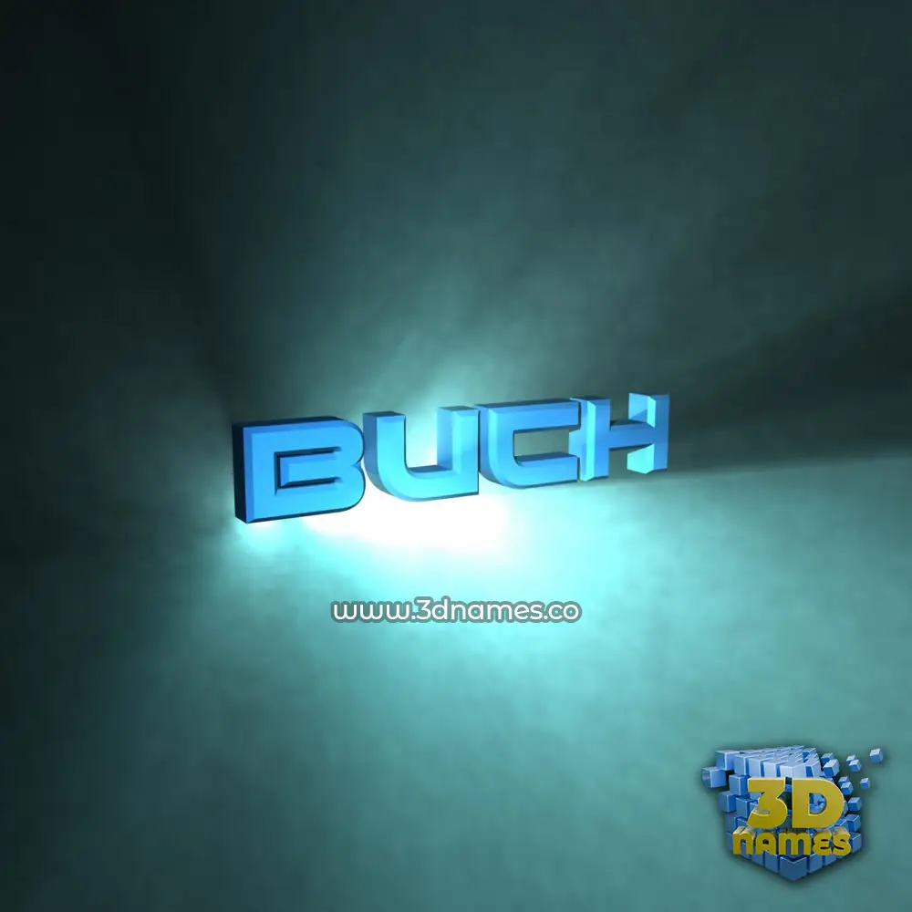 buch in Light Shine style - 3D name wallpaper