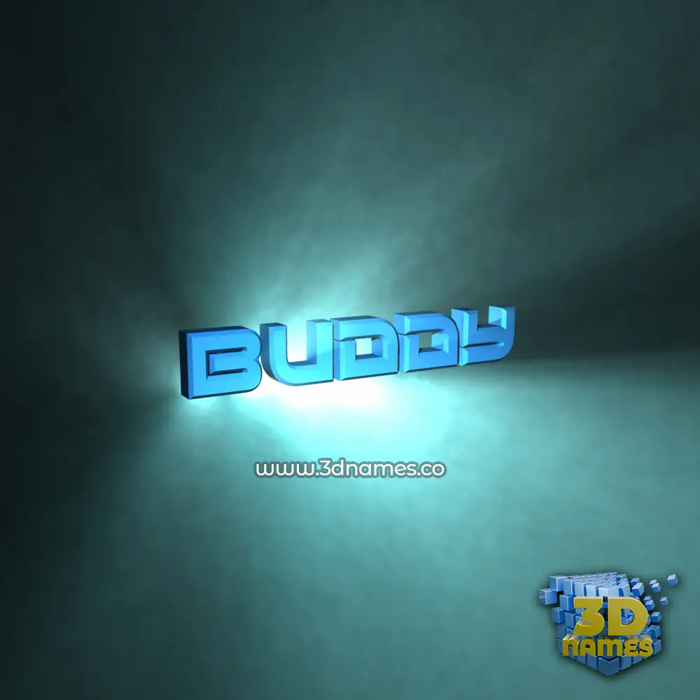 buddy in Light Shine style - 3D name wallpaper