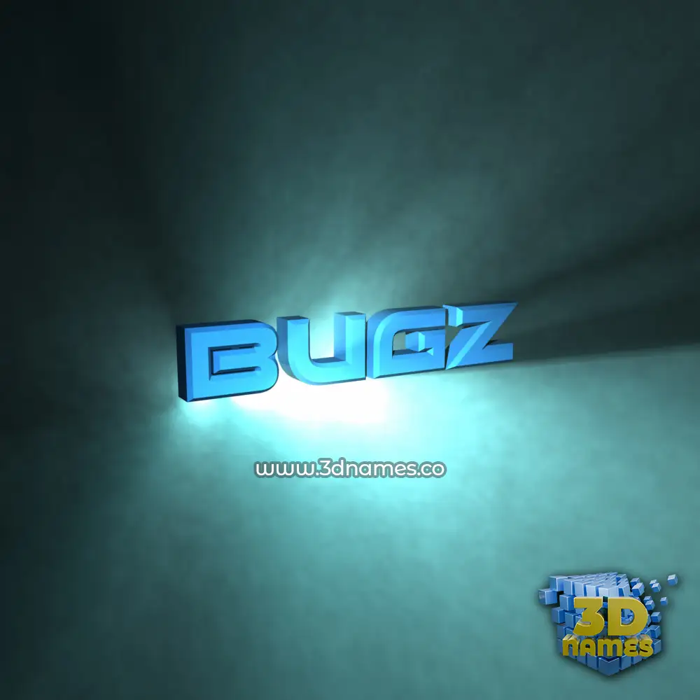 bugz in Light Shine style - 3D name wallpaper