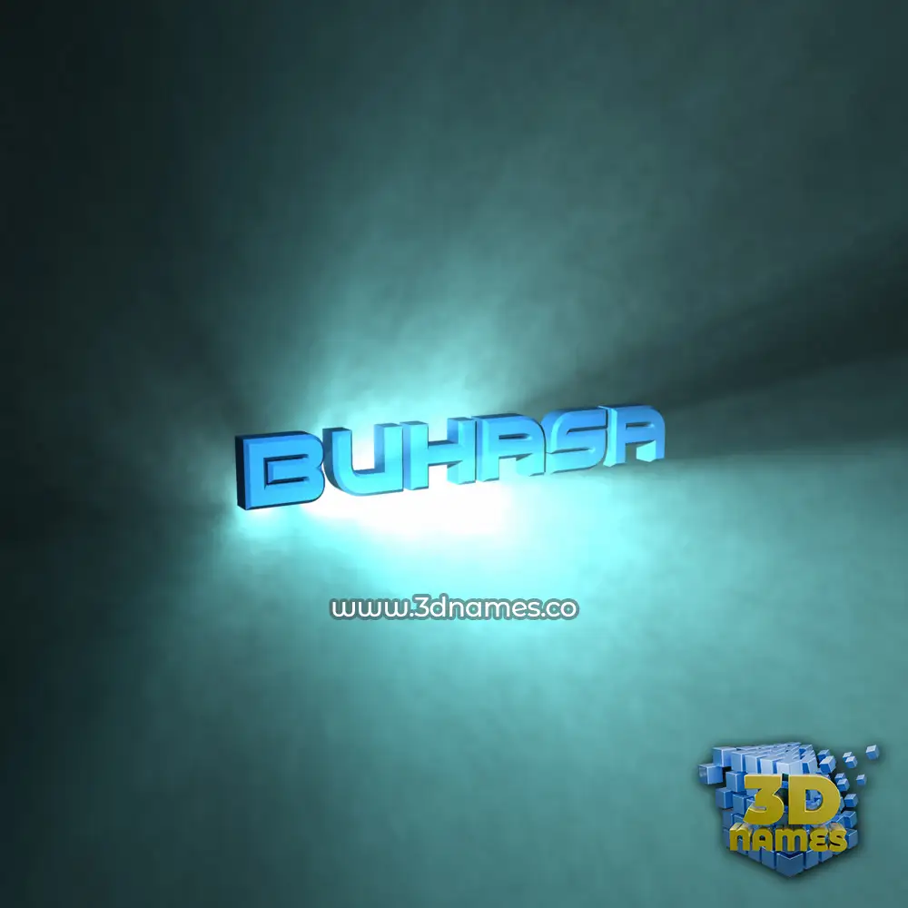 buhasa in Light Shine style - 3D name wallpaper