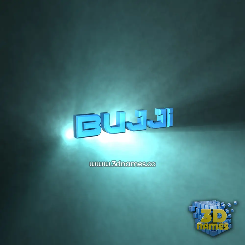 bujji in Light Shine style - 3D name wallpaper