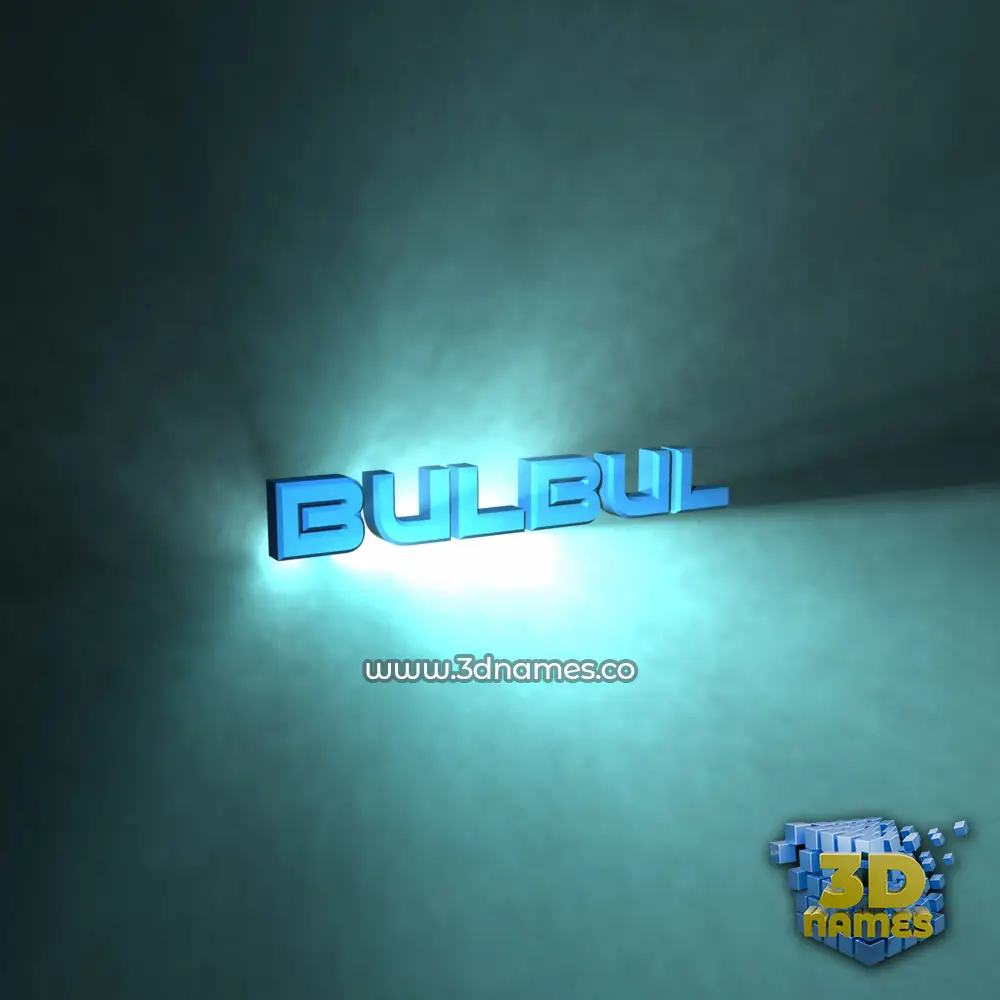 bulbul in Light Shine style - 3D name wallpaper
