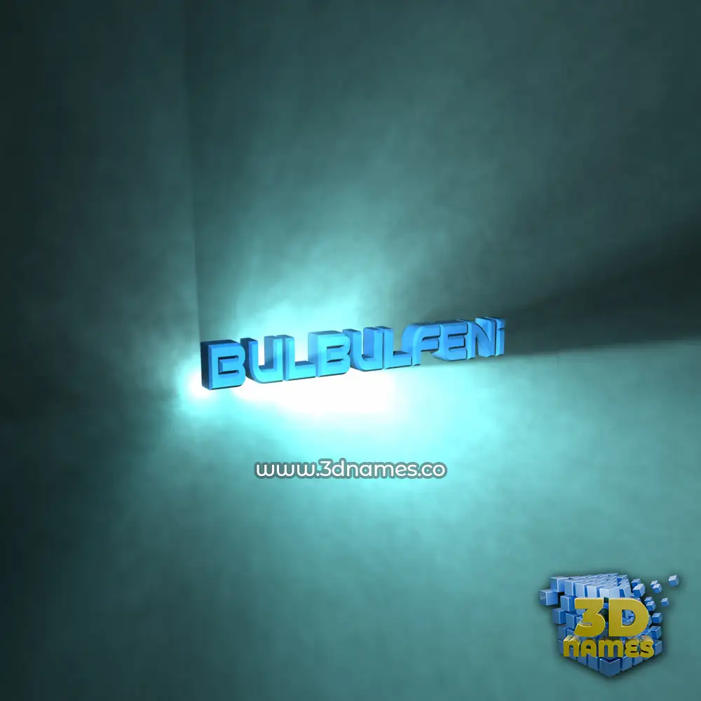 bulbulfeni in Light Shine style - 3D name wallpaper