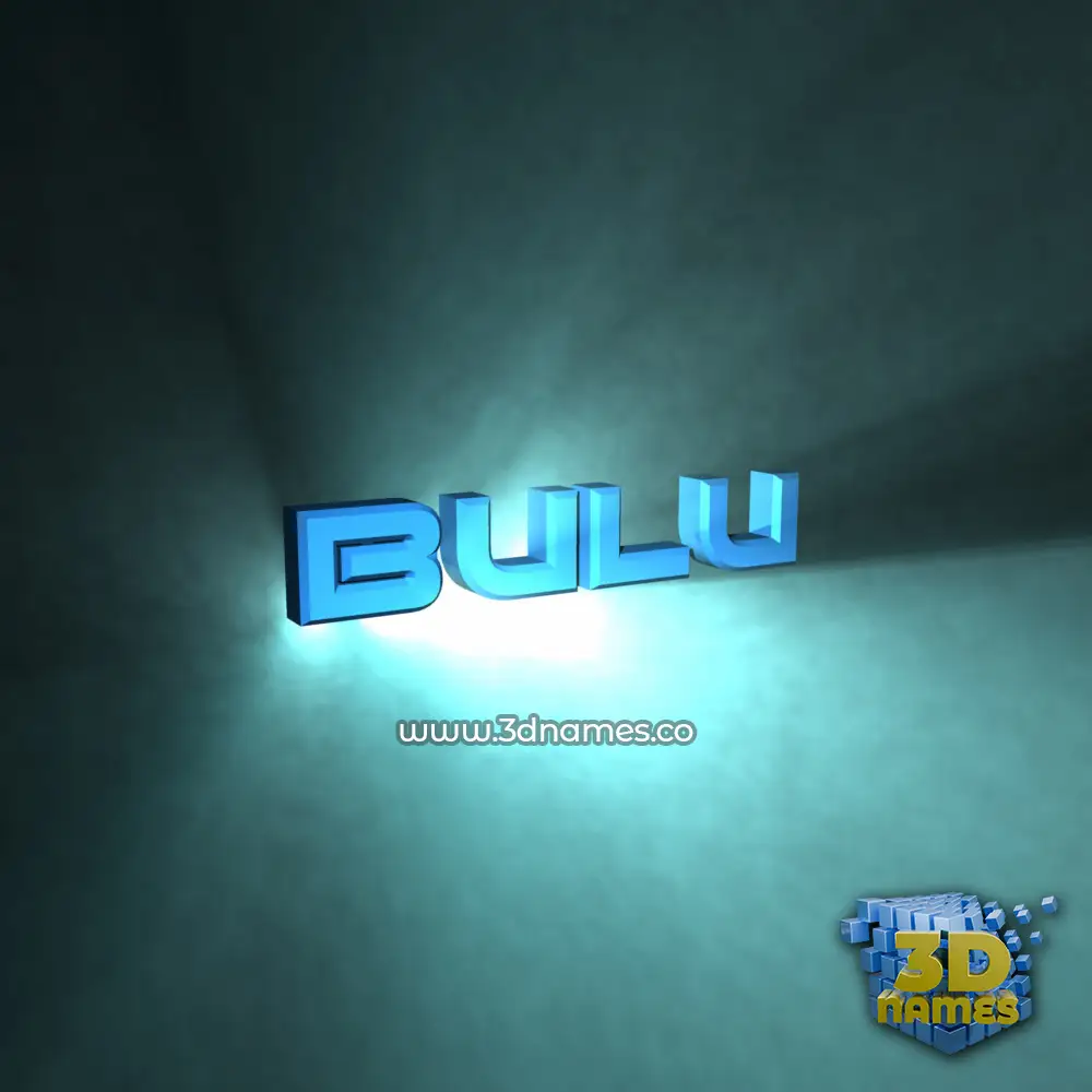 bulu in Light Shine style - 3D name wallpaper