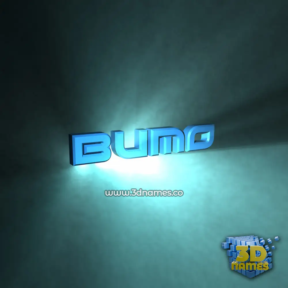 bumo in Light Shine style - 3D name wallpaper