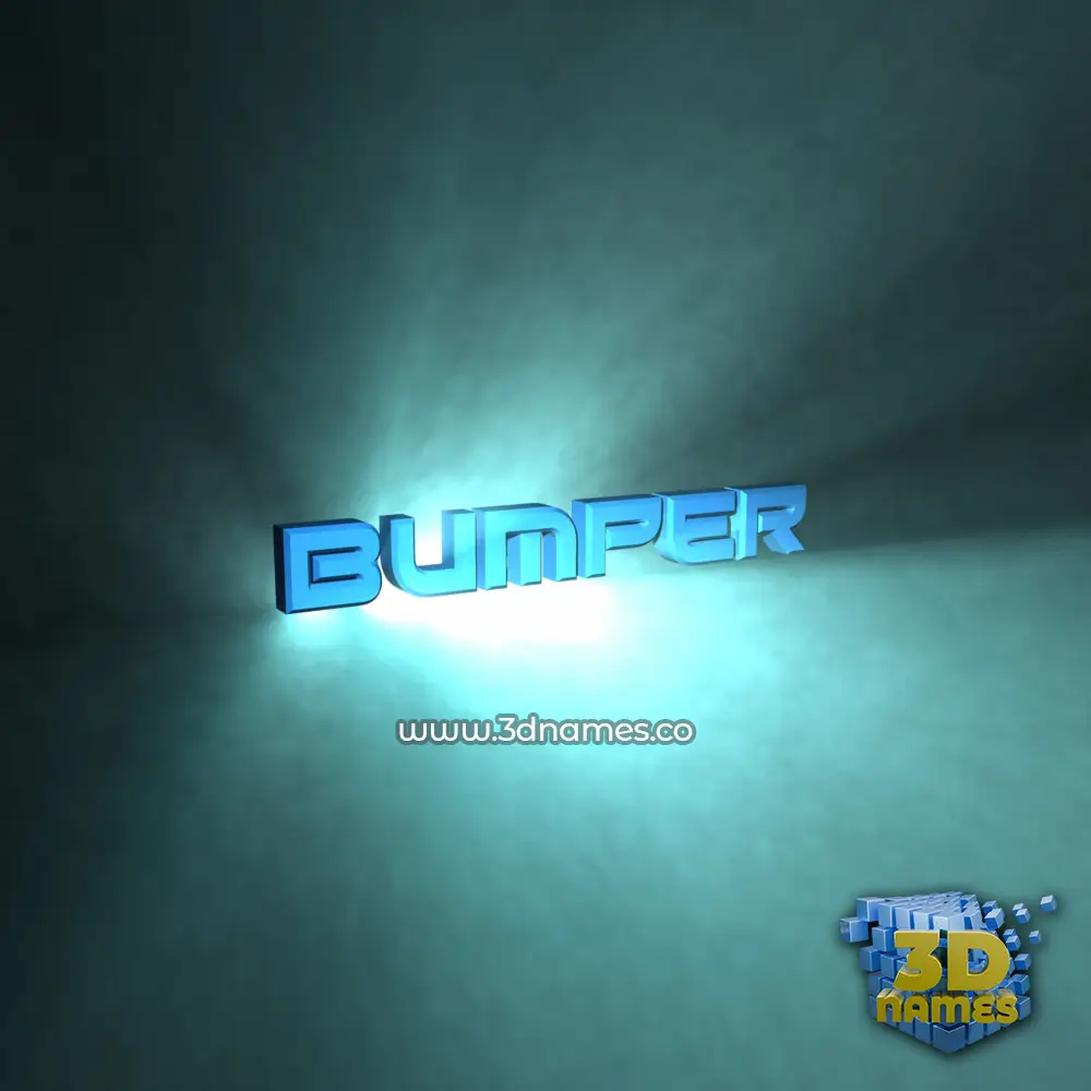 bumper in Light Shine style - 3D name wallpaper