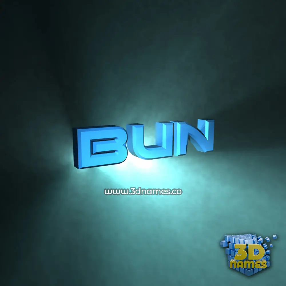 bun in Light Shine style - 3D name wallpaper