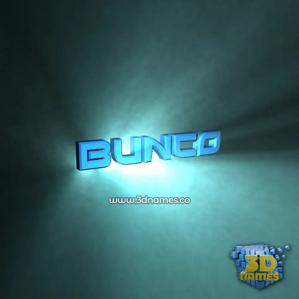bunco in Light Shine style - 3D name wallpaper