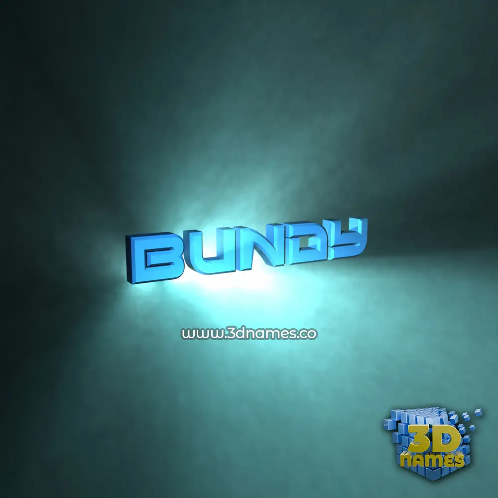 bundy in Light Shine style - 3D name wallpaper
