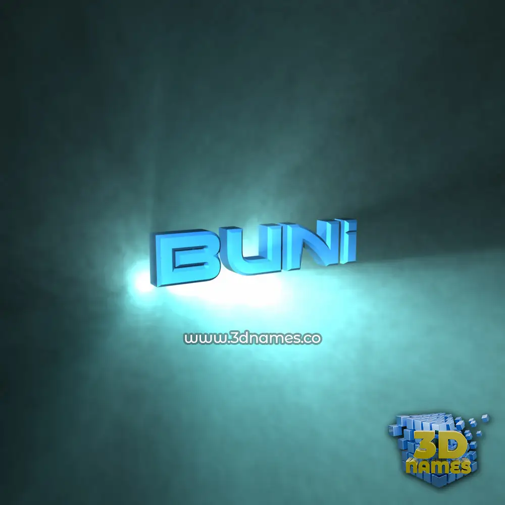 buni in Light Shine style - 3D name wallpaper