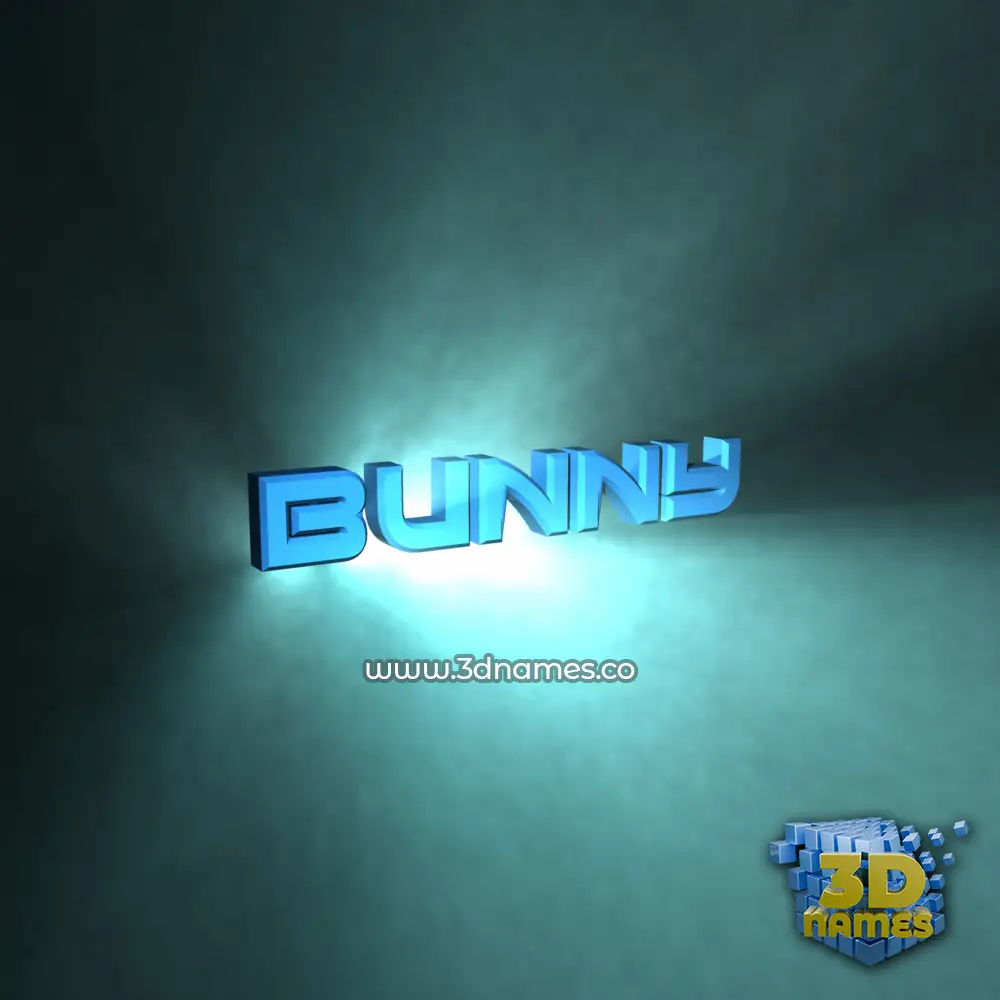 bunny in Light Shine style - 3D name wallpaper
