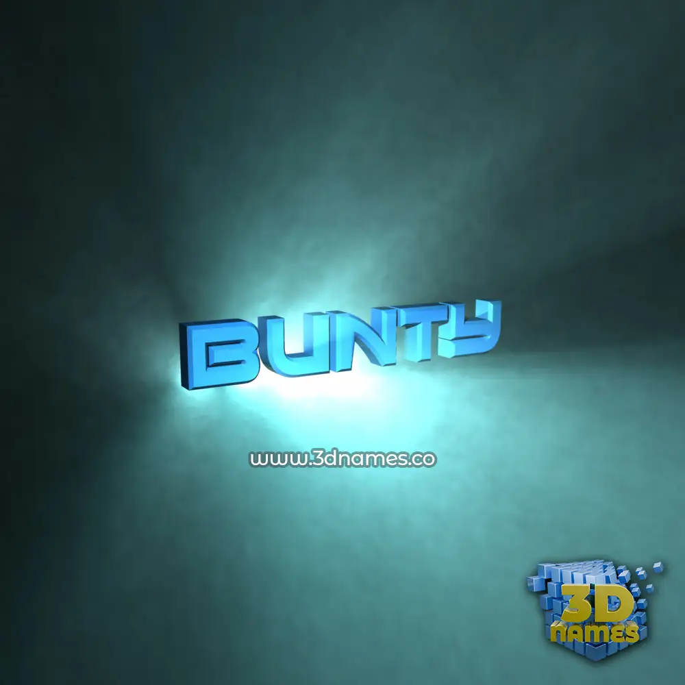bunty in Light Shine style - 3D name wallpaper