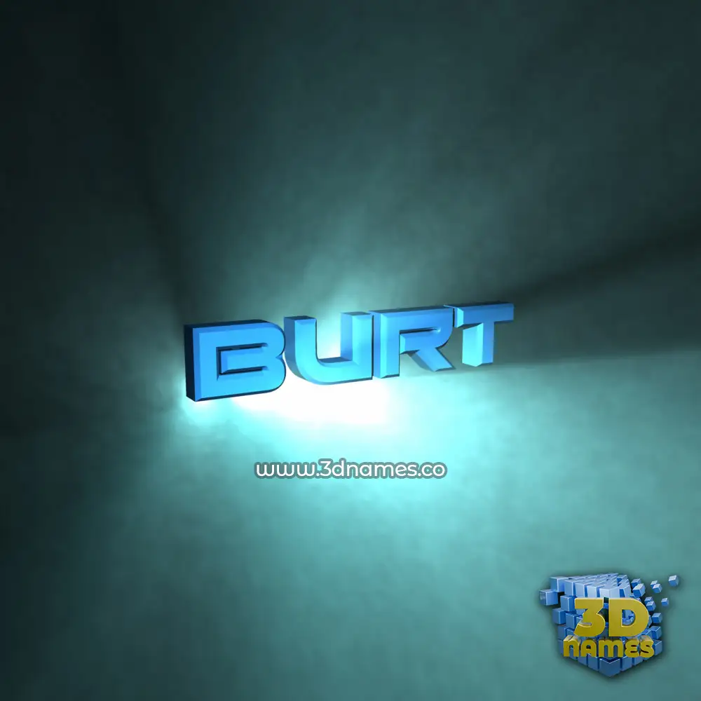 burt in Light Shine style - 3D name wallpaper