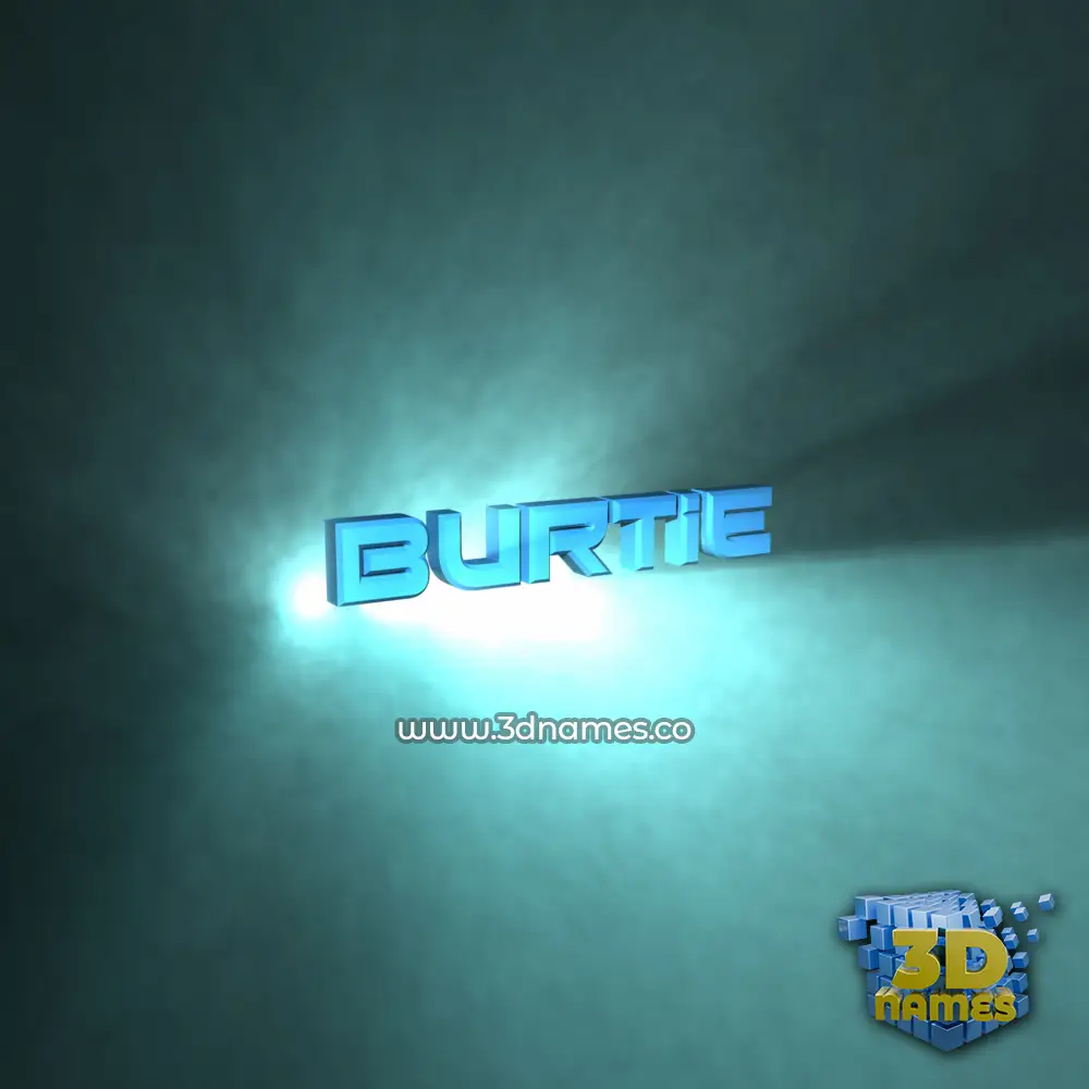 burtie in Light Shine style - 3D name wallpaper