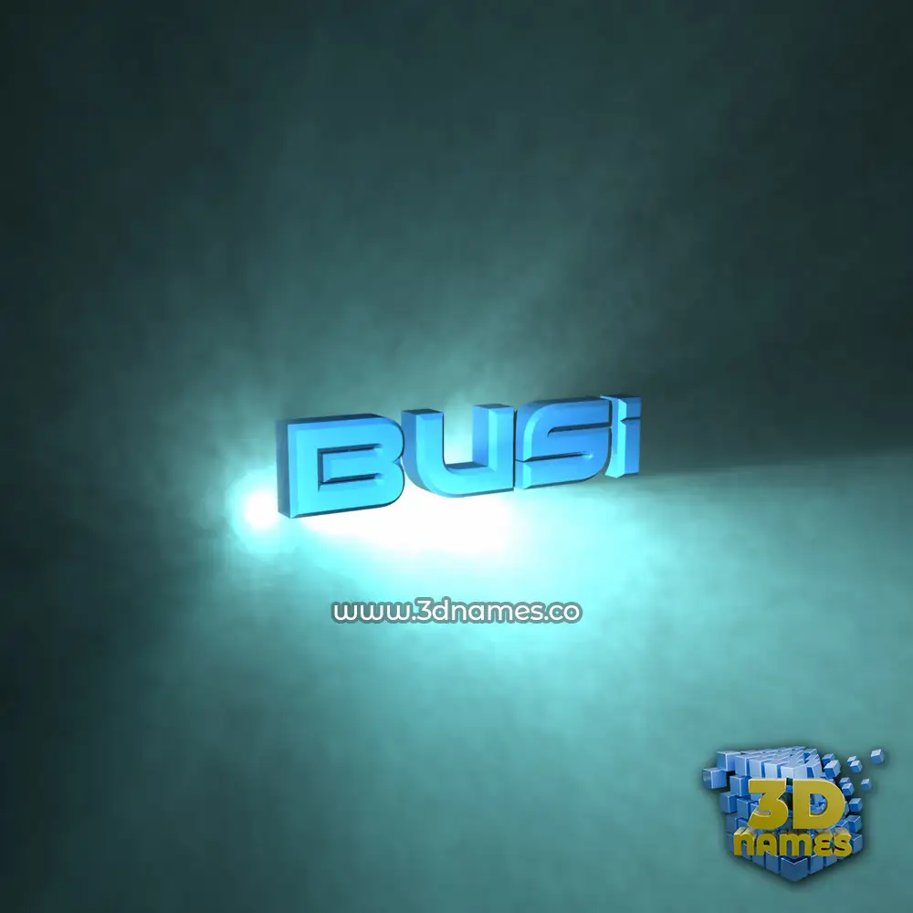 busi in Light Shine style - 3D name wallpaper
