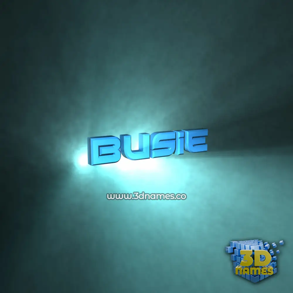 busie in Light Shine style - 3D name wallpaper