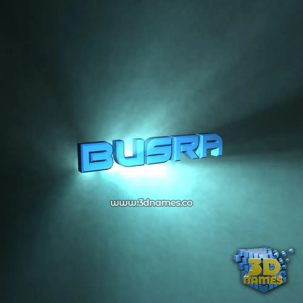 busra in Light Shine style - 3D name wallpaper