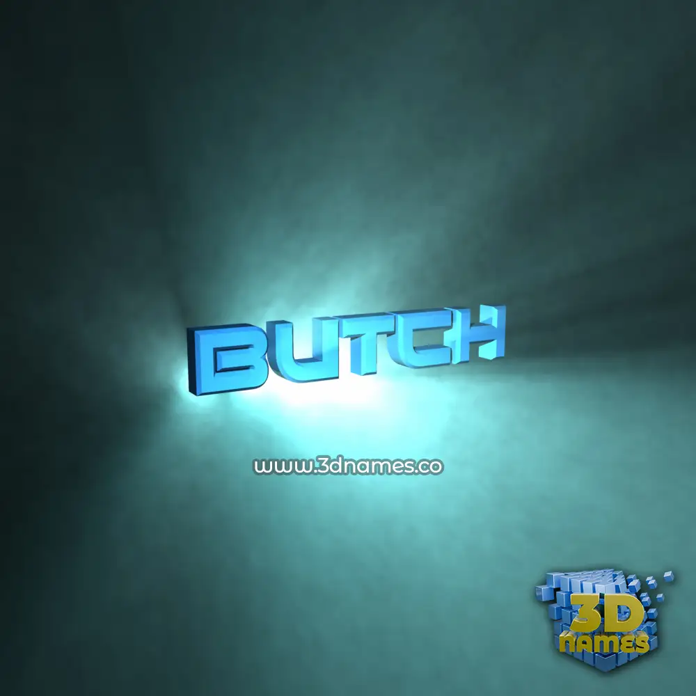 butch in Light Shine style - 3D name wallpaper