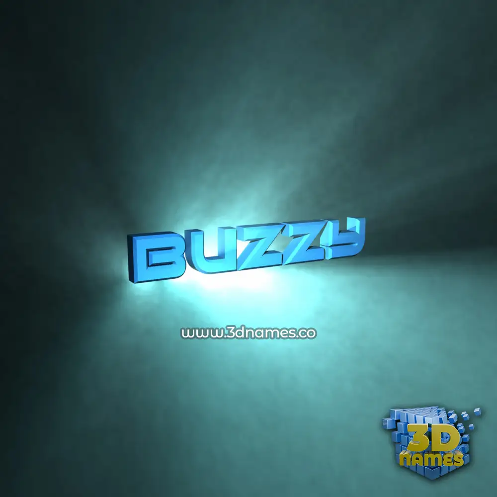 buzzy in Light Shine style - 3D name wallpaper