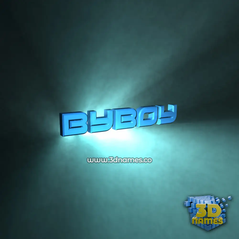 byboy in Light Shine style - 3D name wallpaper