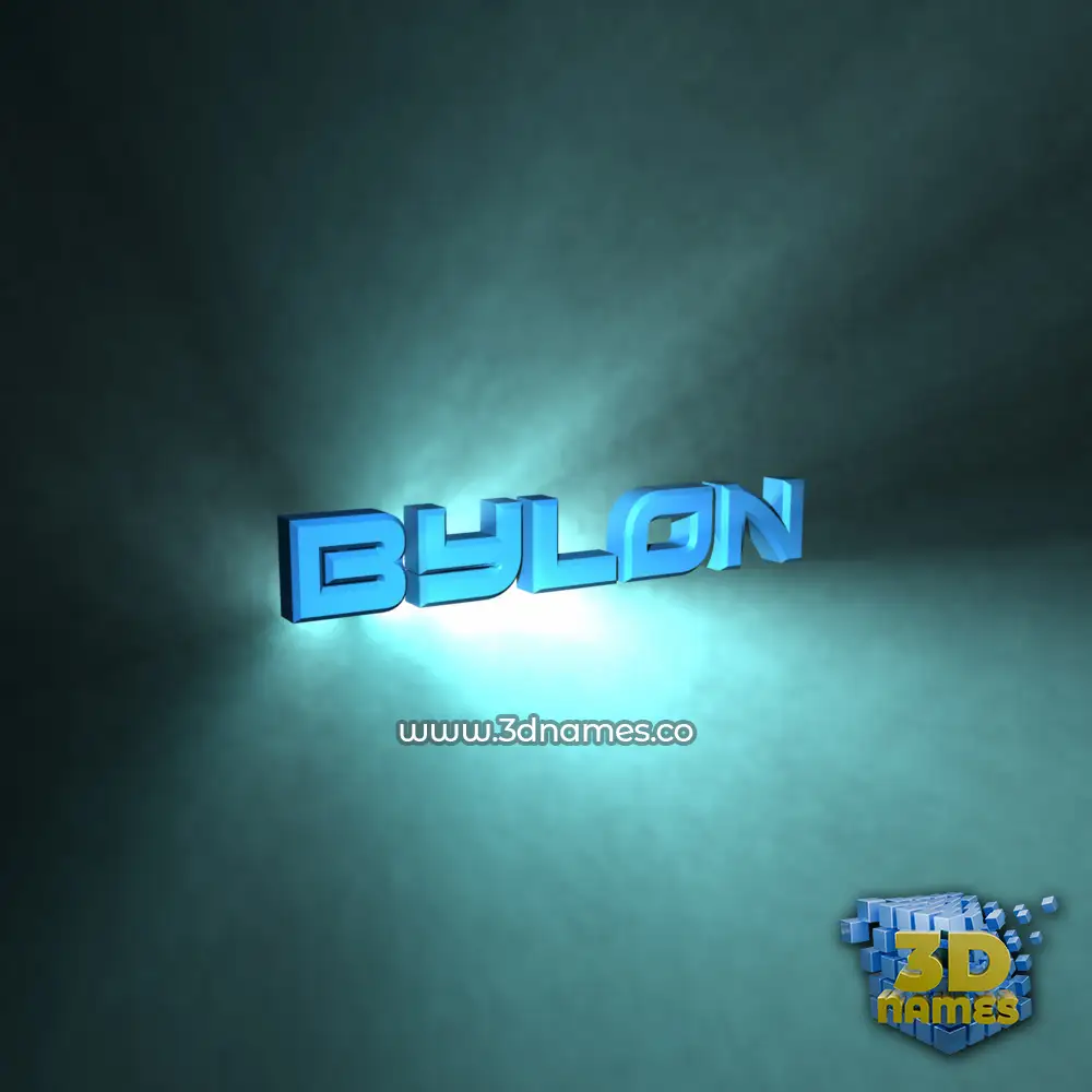 bylon in Light Shine style - 3D name wallpaper