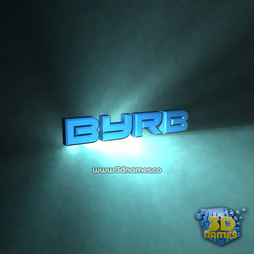 byrb in Light Shine style - 3D name wallpaper