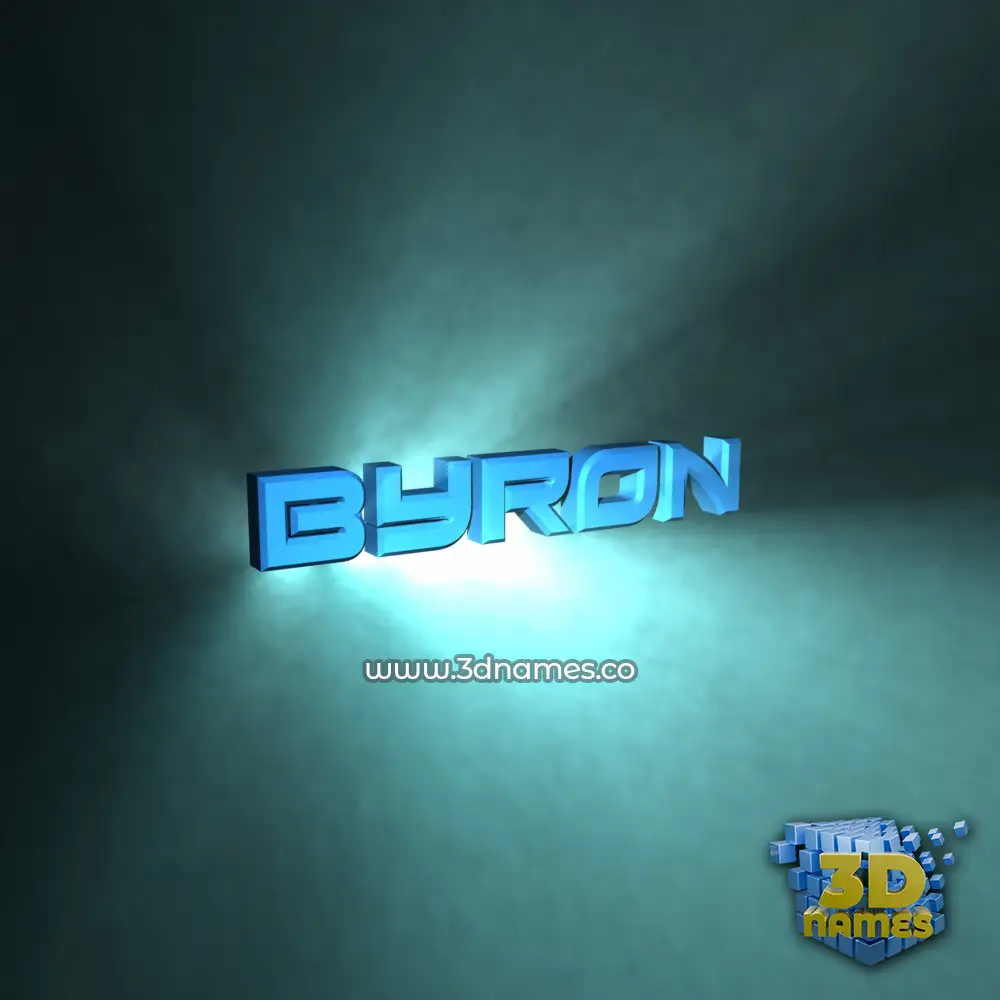 byron in Light Shine style - 3D name wallpaper